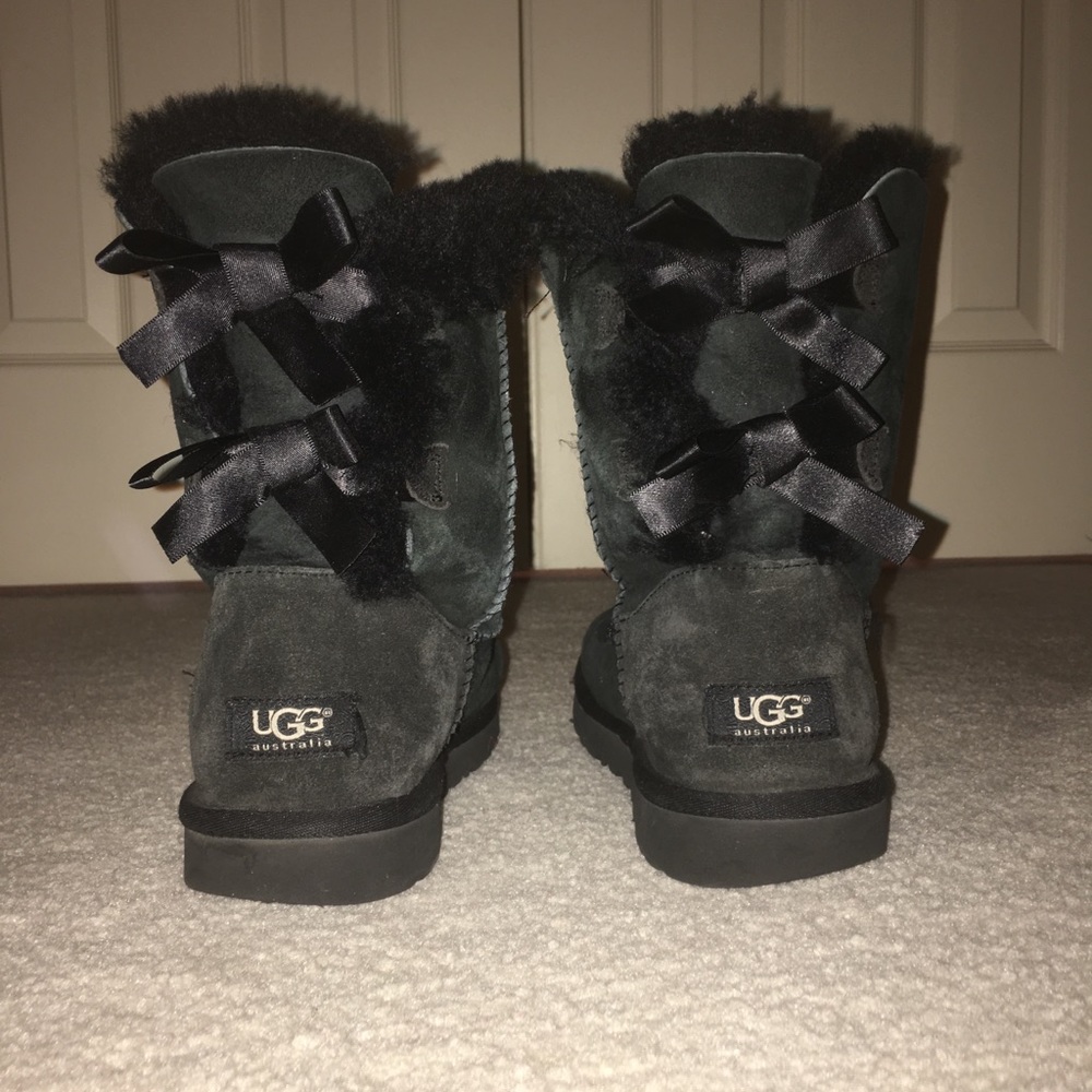 Black Ugg Boots with Bows
